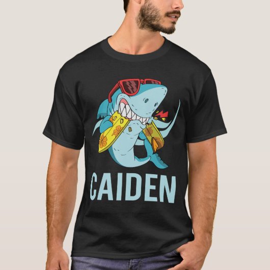 Grappige haai - Caiden naam T-shirt (Voorkant)