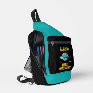Grappige Haai Cyberbeveiligingsexpert Sling Bag