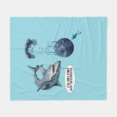Grappige haai duiker knus fleece deken (Voorkant (Horizontaal))