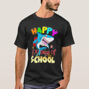 Grappige Haai Gelukkig 100 Dagen School Leraar Stu T-shirt