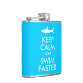 Grappige Haai Houd Kalm en Zwemmen Snellere Parodi Heupfles (Rechts)