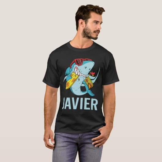Grappige Haai - Javier Naam T-shirt (Voorkant volledig)
