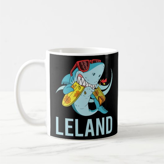 Grappige Haai - Leland Naam Koffiemok (Links)