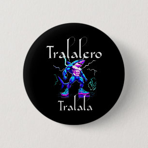 Grappige haai meme – Tralalero Tralala brainrot vi Ronde Button 5,7 Cm