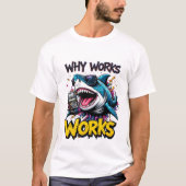Grappige haai met rekenmachine T-shirt (Voorkant)
