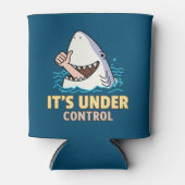 Grappige haai onder controle blikjeskoeler (Voorkant)