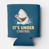 Grappige haai onder controle blikjeskoeler (Achterkant)