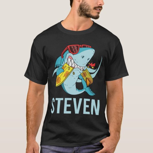 Grappige Haai - Steven Name T-shirt (Voorkant)
