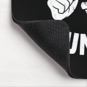 Grappige haai tand jager kostuum liefde haai tand muismat (Hoek)