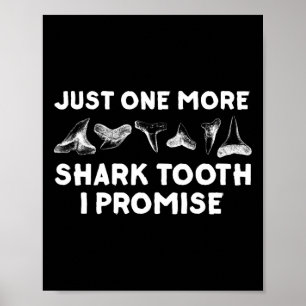 Grappige haai tanden ontwerp voor mannen vrouwen h poster