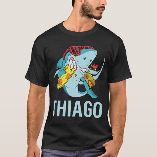 Grappige Haai - Thiago Naam T-shirt (Voorkant)
