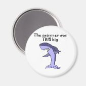 Grappige haai vertellen visverhaal magneet (Voorkant / Achterkant)