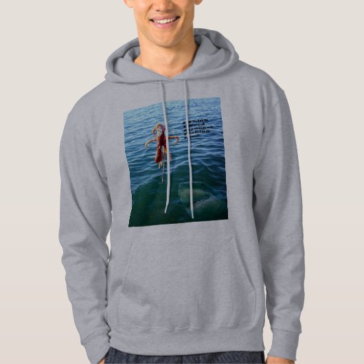 Grappige haai wil octopus, hoodie (Voorkant)