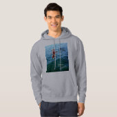 Grappige haai wil octopus, hoodie (Voorkant volledig)