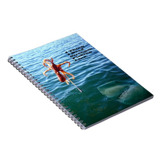 Grappige haai wil octopus, notitieboek (Rechterzijde)