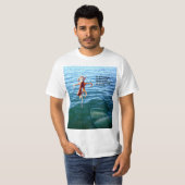 Grappige haai wil octopus, t-shirt (Voorkant volledig)