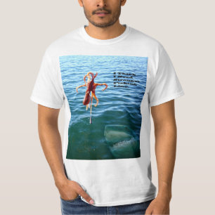 Grappige haai wil octopus, t-shirt