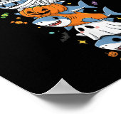 Grappige Haaien Heks Vampier Geest Halloween Kinde Poster (Hoek)