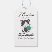 Grappige Haak Quote Garenliefhebber Ontwerp Cadeaulabel (Voorkant)