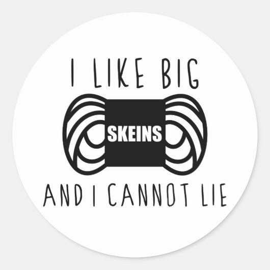 grappige haakbreigarens van humor breien ronde sticker (Voorkant)