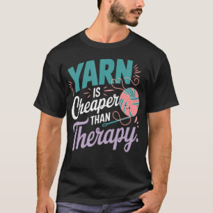 Grappige Haakliefhebber Brei Garens Haakontwerp T-shirt
