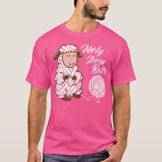 Grappige Haakliefhebber Heilige Schapenballen T-shirt