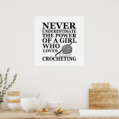 Grappige haakquotes haken cadeau poster (Keuken)