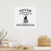 grappige haakquotes poster (Keuken)