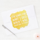 Grappige haaksteek vierkante sticker (Envelop)