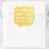 Grappige haaksteek vierkante sticker (Tas)