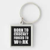 Grappige haaksters citaat gehaakte gift sleutelhanger (Voorkant)