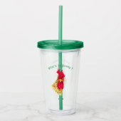 Grappige Haan Acryl Tumbler - aangepaste tekst Acryl Drinkbeker (Voorkant)