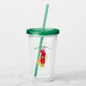 Grappige Haan Acryl Tumbler - aangepaste tekst Acryl Drinkbeker (Achterkant)