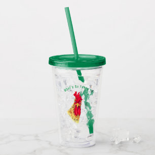 Grappige Haan Acryl Tumbler - aangepaste tekst Acryl Drinkbeker