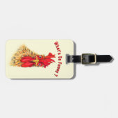 Grappige Haan Bagage Label Cadeau Gepersonaliseerd (Voorkant horizontaal)