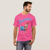 Grappige haan bowling t-shirt (Voorkant volledig)