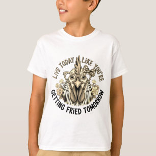 Grappige Haan Bril Motiverende Spreuk T-shirt
