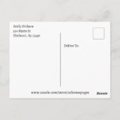 Grappige Haan en Chicken Pun Kleur Me Briefkaart (Achterkant)