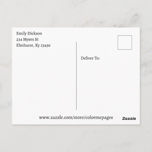 Grappige Haan en Chicken Pun Kleur Me Briefkaart (Achterkant)