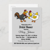 Grappige Haan en Hen bruiloft Uitnodiging Briefkaart (Voorkant / Achterkant)