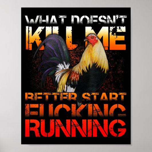 Grappige Haan Gevecht Poster (Voorkant)