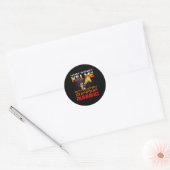 Grappige Haan Gevecht Ronde Sticker (Envelop)