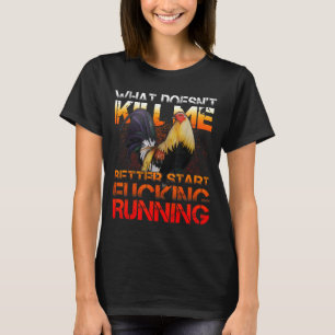 Grappige Haan Gevecht  T-shirt