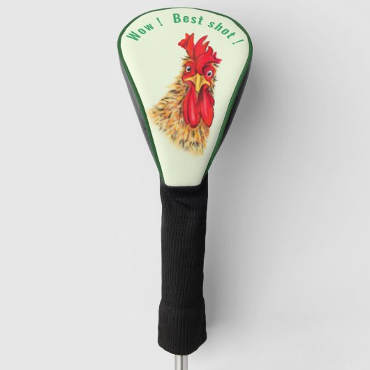 Grappige Haan Golf Hoofddeksel Cadeau - Aangepaste Golfheadcover (Voorkant)