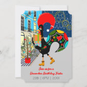 Grappige Haan, Kerstmislichten, Verjaardagspartij Kaart (Voorkant)