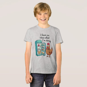 Grappige Haan Koelkast Verwarde Stemming Tri-Blend Shirt