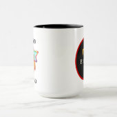 Grappige haan koffie woord art monogram mok (Midden)