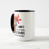 Grappige haan koffie woord art monogram mok (Voorkant links)