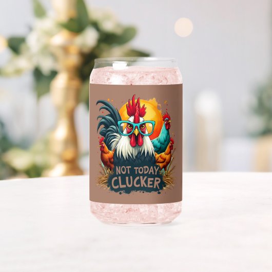 Grappige Haan "Niet Vandaag Clucker" Boerderij Lif Blikvorm Glas (Insitu (Huwelijk))