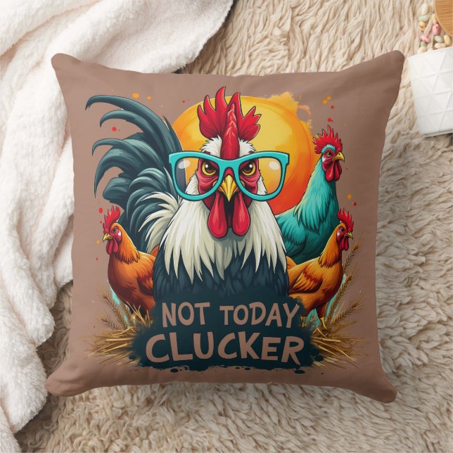 Grappige Haan "Niet Vandaag Clucker" Boerderij Lif Kussen (Deken)